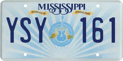 MS license plate YSY161