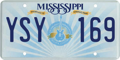 MS license plate YSY169