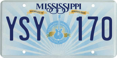MS license plate YSY170