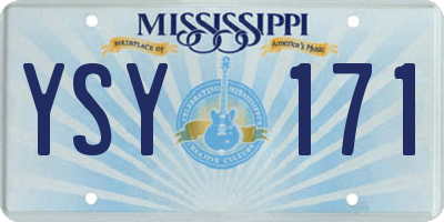 MS license plate YSY171