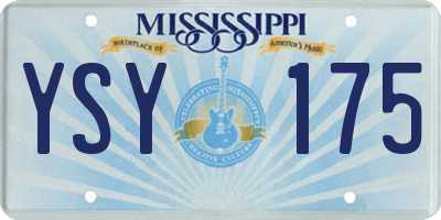 MS license plate YSY175
