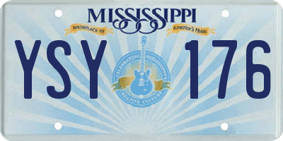 MS license plate YSY176