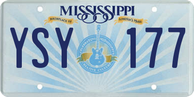 MS license plate YSY177