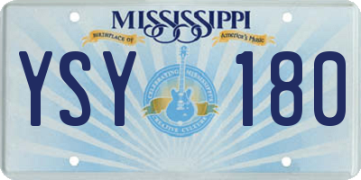 MS license plate YSY180
