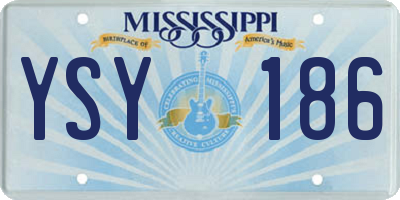MS license plate YSY186