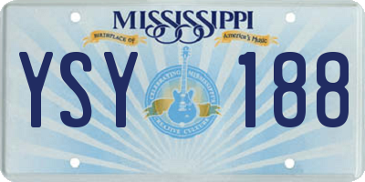 MS license plate YSY188