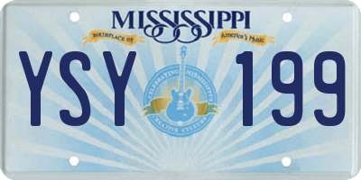 MS license plate YSY199