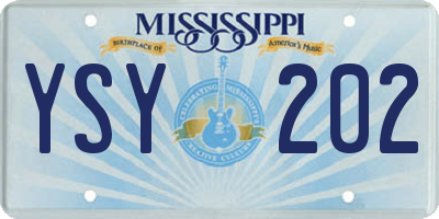 MS license plate YSY202