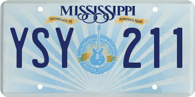 MS license plate YSY211