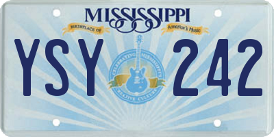 MS license plate YSY242