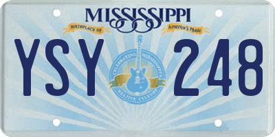 MS license plate YSY248