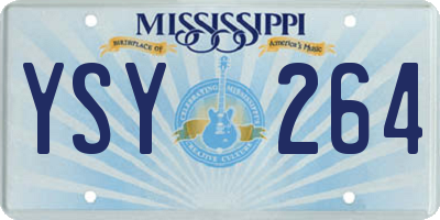 MS license plate YSY264