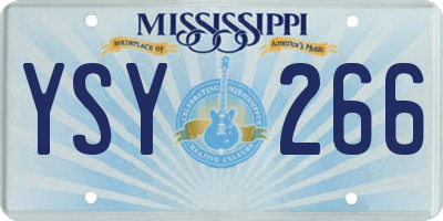 MS license plate YSY266