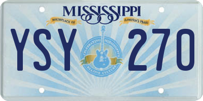 MS license plate YSY270