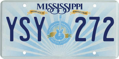 MS license plate YSY272