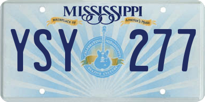 MS license plate YSY277