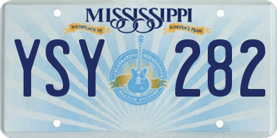 MS license plate YSY282
