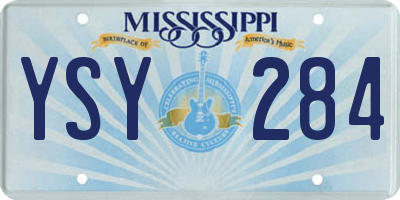 MS license plate YSY284