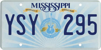 MS license plate YSY295