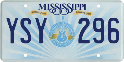 MS license plate YSY296