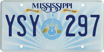 MS license plate YSY297