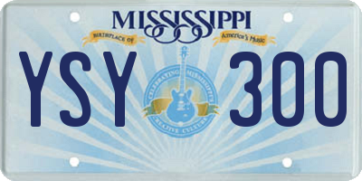 MS license plate YSY300