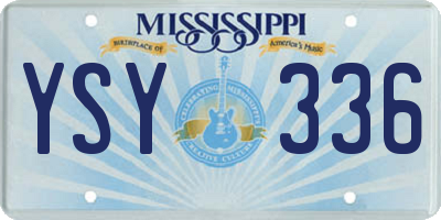 MS license plate YSY336