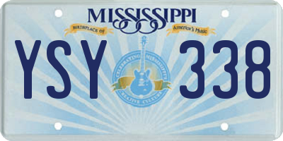 MS license plate YSY338