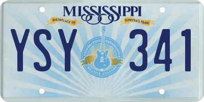 MS license plate YSY341