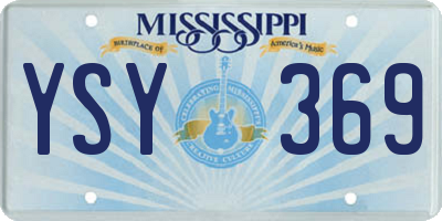 MS license plate YSY369