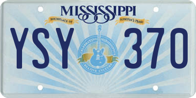 MS license plate YSY370
