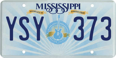 MS license plate YSY373