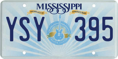 MS license plate YSY395