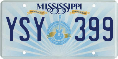 MS license plate YSY399