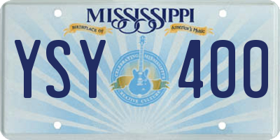 MS license plate YSY400