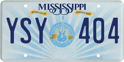 MS license plate YSY404