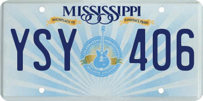 MS license plate YSY406