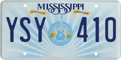 MS license plate YSY410