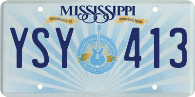 MS license plate YSY413