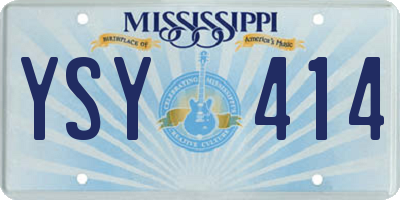 MS license plate YSY414