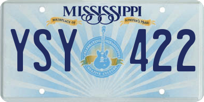 MS license plate YSY422