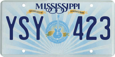 MS license plate YSY423