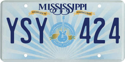 MS license plate YSY424