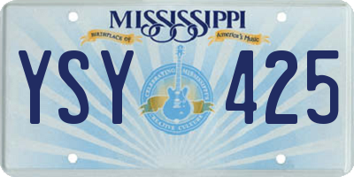 MS license plate YSY425