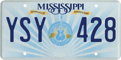 MS license plate YSY428