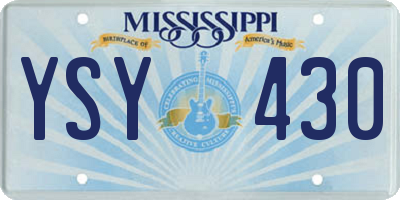 MS license plate YSY430