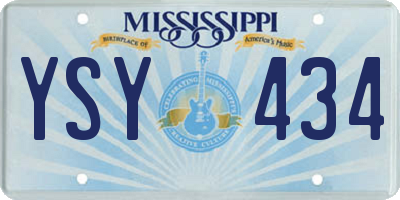 MS license plate YSY434