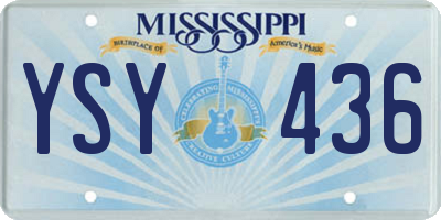 MS license plate YSY436