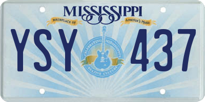 MS license plate YSY437