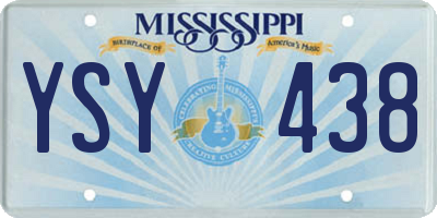 MS license plate YSY438